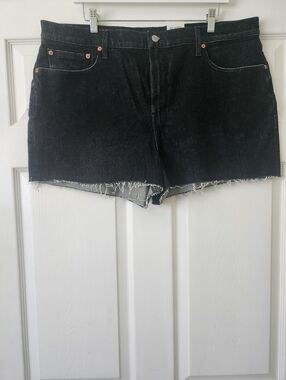 NWT Lucky Brand Black Denim Cutoff Shorts - Women's 18
